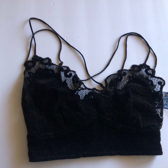 Free People-Velvet & Lace Bralette - Picture 7 of 14